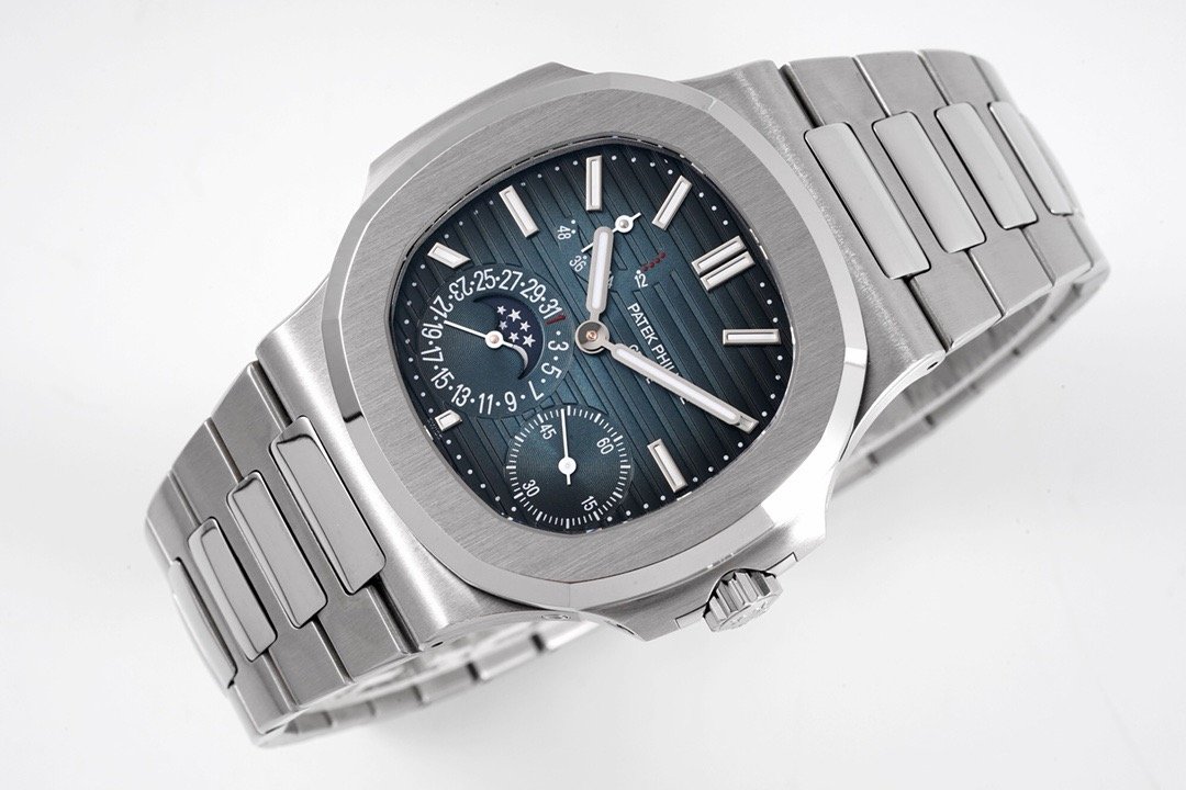 Silver-Tone Blue Dial Bracelet Watch